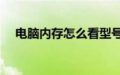 电脑内存怎么看型号（电脑内存怎么看）