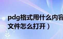 pdg格式用什么内容（pdg是什么格式,pdg文件怎么打开）