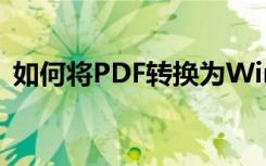 如何将PDF转换为Windows 10的最佳软件