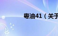 粤油41（关于粤油41介绍）