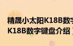 精晟小太阳K18B数字键盘（关于精晟小太阳K18B数字键盘介绍）