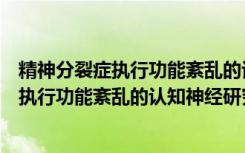 精神分裂症执行功能紊乱的认知神经研究（关于精神分裂症执行功能紊乱的认知神经研究介绍）