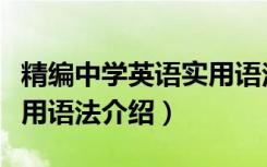 精编中学英语实用语法（关于精编中学英语实用语法介绍）