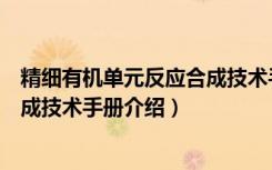 精细有机单元反应合成技术手册（关于精细有机单元反应合成技术手册介绍）