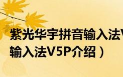 紫光华宇拼音输入法V5P（关于紫光华宇拼音输入法V5P介绍）