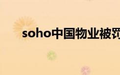 soho中国物业被罚（soho中山广场）