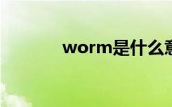 worm是什么意思（worms）