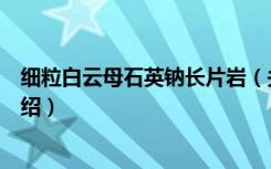 细粒白云母石英钠长片岩（关于细粒白云母石英钠长片岩介绍）