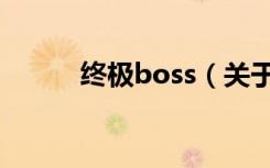 终极boss（关于终极boss介绍）