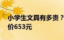 小学生文具有多贵？铅笔80元，一盒文具总价653元