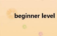 beginner level（beginner歌词）