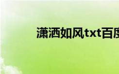 潇洒如风txt百度云（潇洒如风）