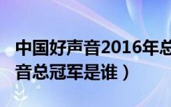 中国好声音2016年总冠军（2016年中国好声音总冠军是谁）