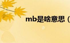 mb是啥意思（mb意思简述）