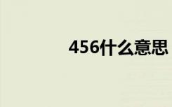 456什么意思（456的意思）