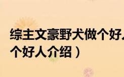 综主文豪野犬做个好人（关于综主文豪野犬做个好人介绍）