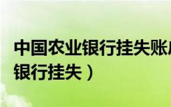 中国农业银行挂失账户还能转账吗（中国农业银行挂失）