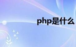 php是什么（php简介）