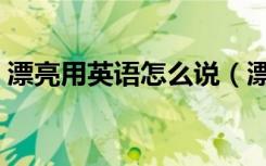 漂亮用英语怎么说（漂亮用英语怎么说表达）