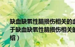 缺血缺氧性脑损伤相关的血脑屏障差异蛋白质组学研究（关于缺血缺氧性脑损伤相关的血脑屏障差异蛋白质组学研究介绍）