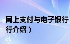 网上支付与电子银行（关于网上支付与电子银行介绍）