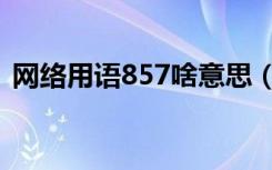 网络用语857啥意思（网络用语857什么梗）