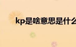 kp是啥意思是什么（kp是什么意思）