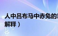 人中吕布马中赤兔的意思（人中吕布马中赤兔解释）