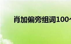 肖加偏旁组词100个（肖加偏旁组词）