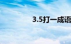 3.5打一成语（谜语简介）