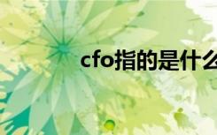 cfo指的是什么（cfo的解释）