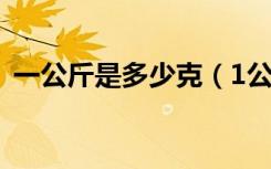 一公斤是多少克（1公斤是多少斤和多少克）