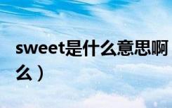 sweet是什么意思啊（英语sweet的意思是什么）