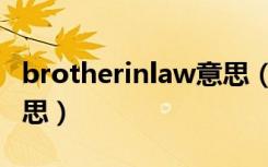 brotherinlaw意思（brotherinlaw是什么意思）