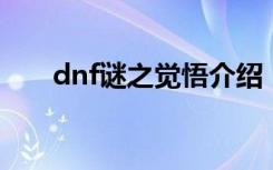 dnf谜之觉悟介绍（进入等级是多少）