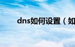 dns如何设置（如何正确设置DNS）