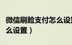 微信刷脸支付怎么设置（微信支付刷脸应该怎么设置）