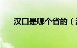 汉口是哪个省的（汉口属于几线城市）