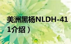 美洲黑杨NLDH-41（关于美洲黑杨NLDH-41介绍）