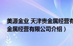 美源金业 天津贵金属经营有限公司（关于美源金业 天津贵金属经营有限公司介绍）