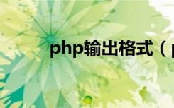 php输出格式（php是什么格式）