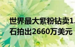 世界最大紫粉钻卖1.76亿（世界最大紫粉钻石拍出2660万美元）