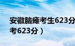 安徽脑瘫考生623分（芜湖19岁脑瘫少年高考623分）