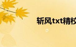 斩风txt精校（斩风txt）