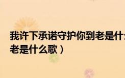 我许下承诺守护你到老是什么歌说说（我许下承诺守护你到老是什么歌）