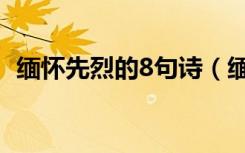 缅怀先烈的8句诗（缅怀先烈的8句诗列述）