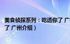 美食侦探系列：吃透你了 广州（关于美食侦探系列：吃透你了 广州介绍）