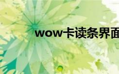 wow卡读条界面（wow卡读条）