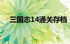 三国志14通关存档（幻想三国志4存档）