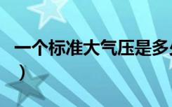 一个标准大气压是多少（关于标准大气压介绍）